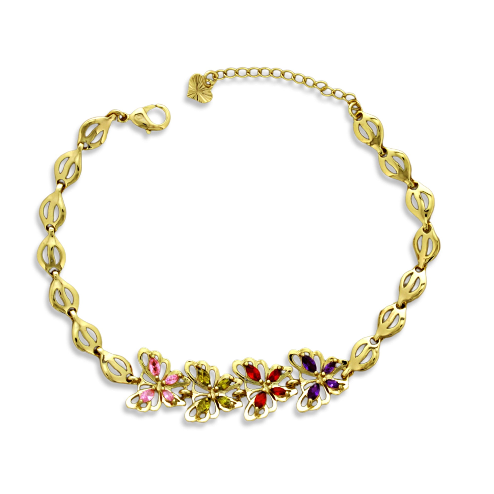 Kaash Customs Gold Fine Anklet for Female, 6"+2" inch Adjustable Size, Brass Metal