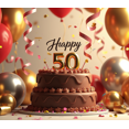 thumbnail image 4 of Fiftyth Birthday Celebration Backdrop Banner, Balloon Elements Party Decorations, for Birthday Party Photography Props Birthday Decoration Happy Birthday Party Supplies, 4 of 4