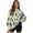 Bigfoot Tree Print Beige, variant on Crow Print Beige Women's Sweatshirts with Pockets Long Sleeve Crewneck Drop Shoulder Sweatshirt Cozy Fall Winter Casual Clothes Oversized Soft Tops, XXL