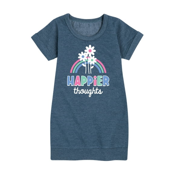 Instant Message - Happier Thoughts - Toddler And Youth Girls Fleece Dress