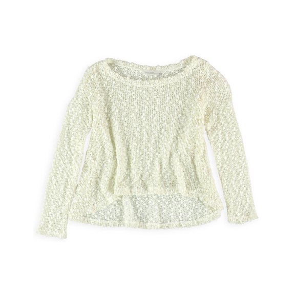 Suéter de Punto Marled Aeropostale para Niñas Blanco Hueso XS (7)