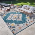 thumbnail image 2 of Ox Bay Blake 5'3" x 7'10" Blue/Gray Mandala Durable Performance Indoor/Outdoor Area Rug, 2 of 5