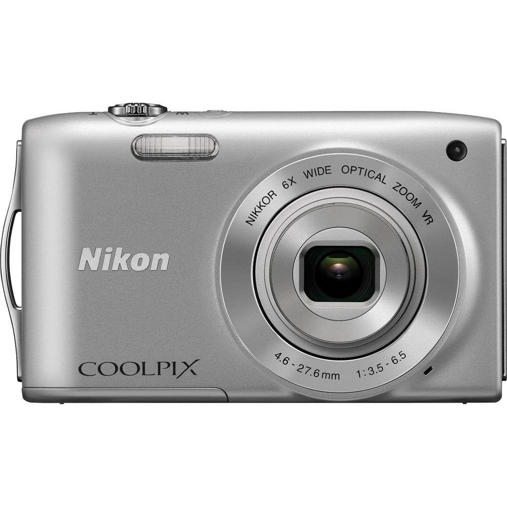 Nikon COOLPIX S3300 シルバー　1 Restored Nikon COOLPIX S3300 Silver 16MP Digital Camera w/ 6x
