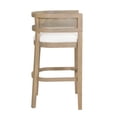 thumbnail image 6 of GDF Studio Upholstered Bar Stools with Wood Rattan Frame, Contemporary Arm Chairs, Beige+Light Ash, Set of 2, 6 of 7