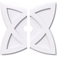 thumbnail image 1 of Ekena Millwork CMP16CM2-02000 16 Po OD x 2 Po ID Carré Cosmo Architecture Grade Médaillon de Plafond Contemporain PVC - 2 Pièces, 1 of 1