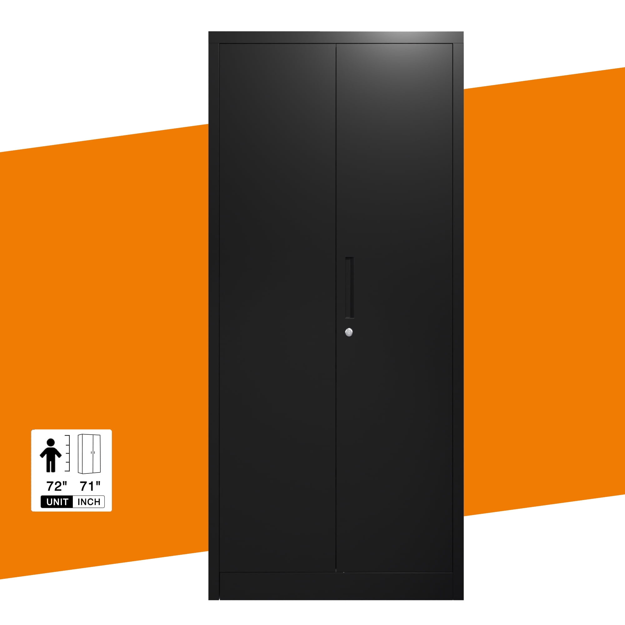 Zakamaur 71'Metal Garage Storage with Lockable Doors and 4