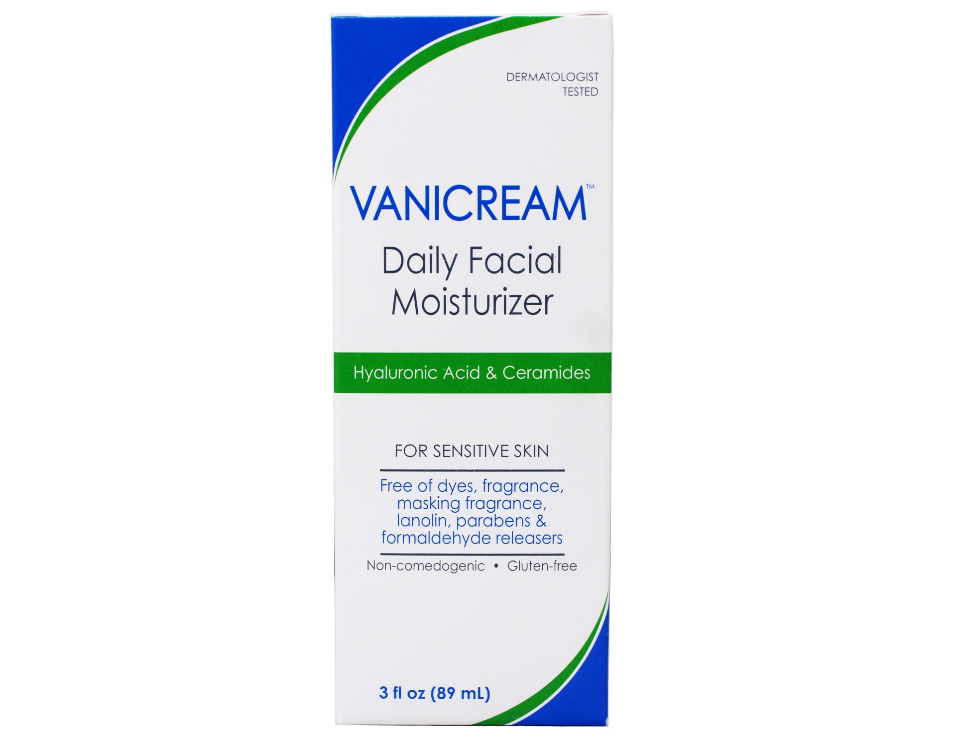 3 Pack - Vanicream Daily Facial Moisturizer For Sensitive Skin, Hyaluronic Acid & Ceramides 89 ml / 3 oz