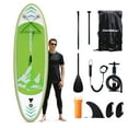 thumbnail image 1 of Famistar 8'7" Gonflable Stand Up Paddle SUP W / 3 Palmes, Pagaie Réglable, Pompe et Sac à Dos de Transport, 1 of 13