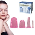 thumbnail image 1 of Juego de 4 ventosas de silicona para terapia de ventosas anticelulíticas, ventosas de silicona para masaje facial y corporal, para tratamiento de celulitis y relajación muscular, 1 of 8