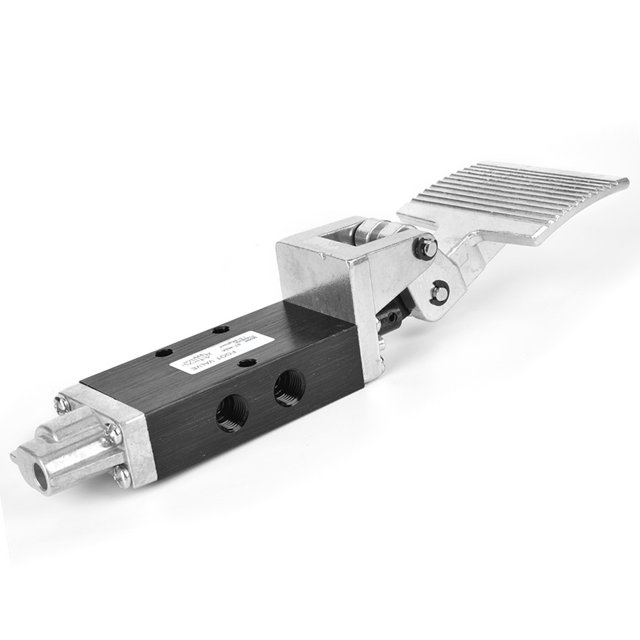 2 Position 5 Way, 1/4" Pneumatic Foot Pedal Valve, 5 Way 2 Position Aluminum Alloy Air Pneumatic Foot Pressure Control, Pipe Fitting Protective