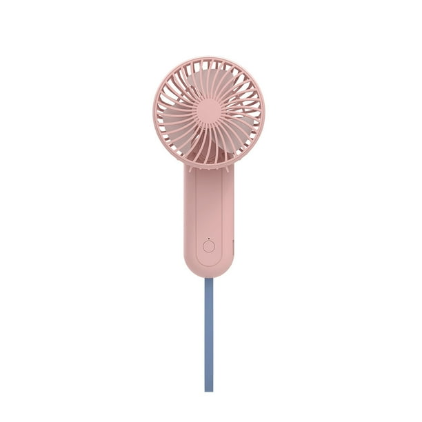 Billuyoard Ventilador portátil ABS PP, ventilador de refrigeración de Motor sin escobillas alimentado por USB de funcionamiento silencioso Electrodomésticos Rosa