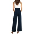 thumbnail image 4 of Xuanfei Women Solid Color High Waist Tie Waisted With Pockets Straight Leg Pants, 4 of 7