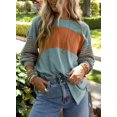 thumbnail image 3 of Camiseta Dokotoo de manga larga para mujer, otoño 2024, holgada, 3 of 6
