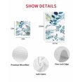 thumbnail image 7 of Navy Blue Leaves Kitchen Dish Towels for Drying Dishes Set of 3, Summer Botanical Farmhouse Watercolor Leaf Waffle Weave Microfiber Hand Tea Bathroom Towels Quick Dry & Absorbent Towel 15.7x23.6, 7 of 7