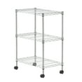thumbnail image 2 of IRIS 3-Tier Wire Storage Shelf with Caster, 600 lb Capacity, 32"W x 14"D x 24"H, Silver, 2 of 16