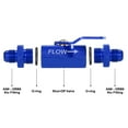 thumbnail image 3 of AN6 -6AN 9/16"-18 Thread Male Fitting 3/8" Inline Fuel Shut Off Valve Cut Off w/ Cable Lever for Car Motorcycle Blue, 3 of 6