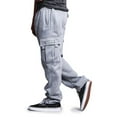 thumbnail image 3 of G-Style USA Men's Solid Fleece Cargo Pants DFP2 - Grey - 3X-Large, 3 of 5