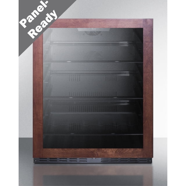 Built-In Undercounter Ada Compliant All-Refrigerator With Panel-Ready Glass Door Black Cabinet Lock And Digital Controls