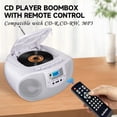 thumbnail image 2 of Radiograbadora portátil con reproductor de CD, Bluetooth y radio FM Gelielim, 2 of 9