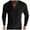 Black, variant on COSFO Casual Mens Shirts Black V-Neck Long Sleeve Pullover Slim Ribbed Solid Mens T-Shirts