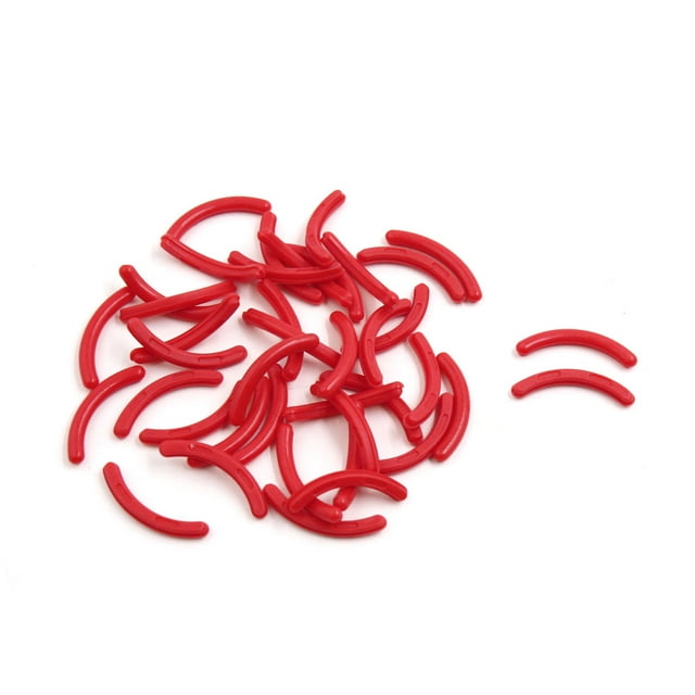 Unique Bargains 40pcs Red Soft Rubber Ladies Cosmetic Makeup Eyelash Curler Refill Replace Pads