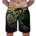 thumbnail image 2 of The Legend of Zelda Men's Shorts Quick Dry 3D Printed Beach Men's Swim Trunks with Pockets Mesh Lining Bathing Beachwear XL, 2 of 8