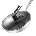thumbnail image 4 of Stainless Steel Wok Pan Double Sided  3 Layer Prevent Sticking Easy Cleaning Wok for Kitchen, 4 of 5