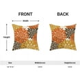 thumbnail image 5 of Fall Burnt Orange Outdoor Pillow Covers 18x18 Inch Set of 2 Mustard Yellow Brown Dahlia Floral Decor Throw Pillows Modern Geometry Flower Decorative Cushion Cases for Sofa Couch Bed Decorations, 5 of 6