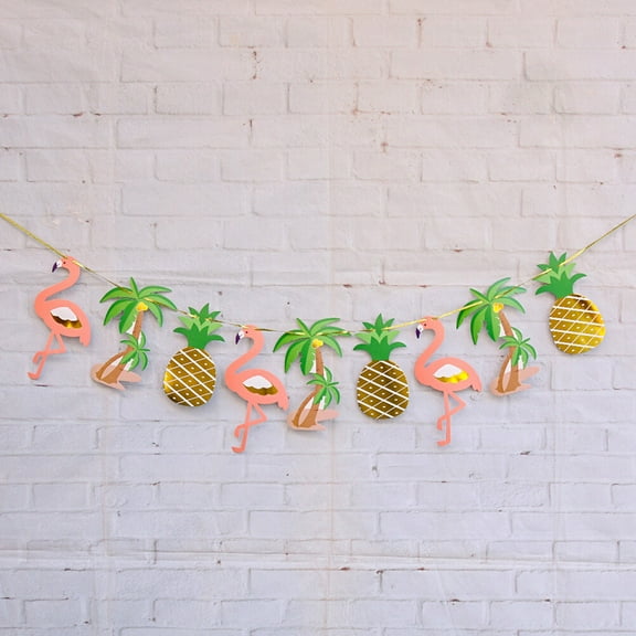 TABLZONE Tropical Party Garland Assorted Color Paper Luau Decorations for Summer Birthday BBQ Pool and Garden Parties