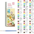 thumbnail image 1 of Xihbxyly Mini Juego de Acuarela, 12 Hermosos Patrones, Portátil, para Pintar En El Bolsillo, Fácil de Usar, Ideal para Viajes, Regalo de Cumpleaños para Niños de 4 a 8 Años, Tamaño 190 X 80 Mm., 1 of 2