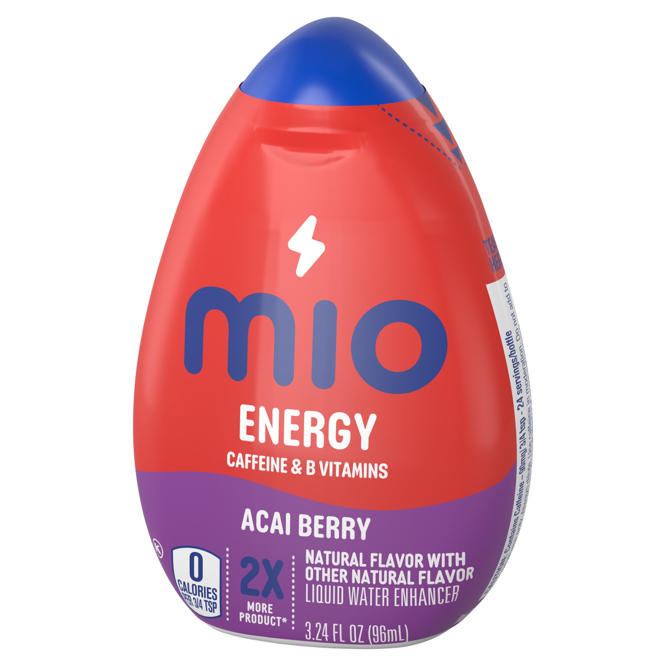 (2 pack) Mio Energy Acai Berry Flavored with Other Natural Flavor Liquid Water Enhancer, 3.24 fl oz Bottle