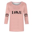 thumbnail image 4 of COM1950s Blouses pour Femmes, Blouses pour Femmes Mode, Mode T-Shirt Décontracté Imprimé Col Rond Manches 3/4, Hauts pour Femmes, Hauts Décontractés pour Femmes, 4 of 8