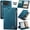 Blue, variant on For iPhone Duo Case Wallet with Card Holder and Cash Pocket,Adjustable Kickstand,Magnetic Closure,Leather Matte Slim Flip Phone Case with RFID Blocking Cover for Men/Women,Blue