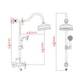 thumbnail image 7 of PROOX Wall Mount Bathroom Rainfall Shower Fixtures Faucet with 8 inch Shower Head Handheld, 7 of 7