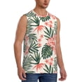 thumbnail image 2 of Fotbe Men's Lilies Flowers Print Men's Sleeveless Muscle Tank Tops Casual T-Shirts for Gym Workout Beach-Small, 2 of 8