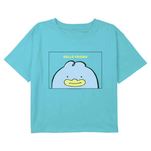 Girls KPop Demon Hunters Hello Friend Duck Card Cropped T-Shirt