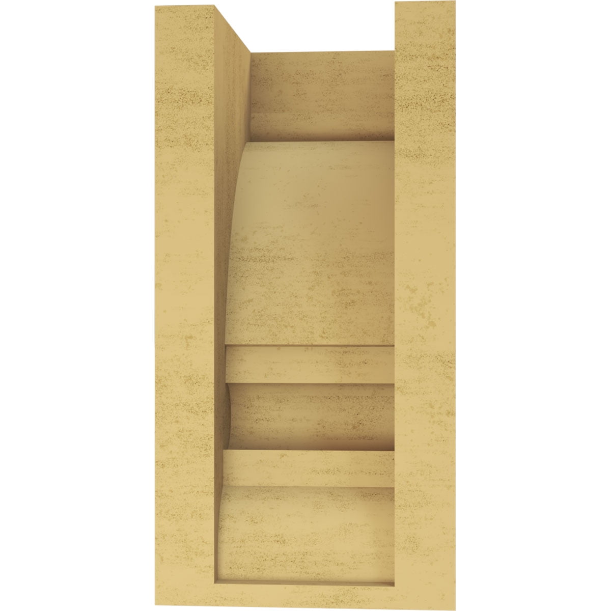 5"W x 5"D x 10"H Wide Diane Rough Cedar Woodgrain TimberThane Corbel, Primed Tan