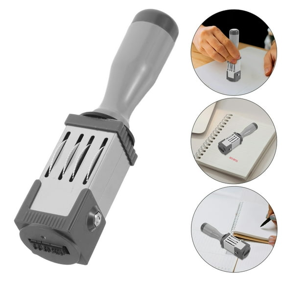 Luxshiny Handheld Number Rolling Stamp Multi Function Desk Date Stamper with Clear Precision Patterns