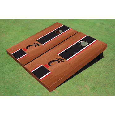University Of Cincinnati Black Rosewood Matching Long Strip Cornhole Boards