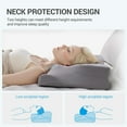 thumbnail image 4 of Cervical Neck Pillow for Pain Relief,Side Sleeper Pillow for Sleeping, Ergonomic Memory Foam Pillows for Shoulder, Supportive Cooling Pillow Comfortable Cushion for Nap Time Sleep Quality -White Grey, 4 of 9