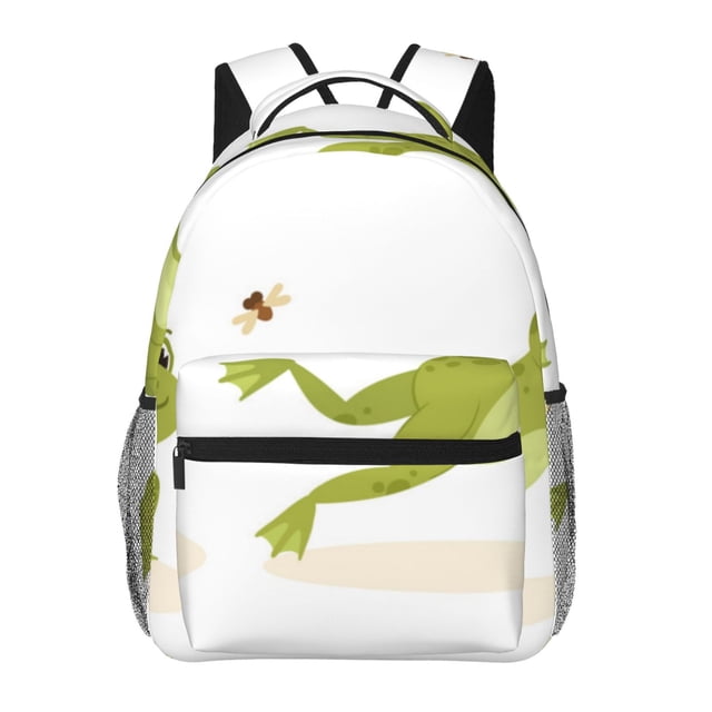 Disketp Hunting Frog Mochila Estampada para Hombre y Mujer – Mochila Ligera Clásica con Múltiples Bolsillos para Universidad, Trabajo y Viajes-One Size