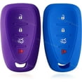 thumbnail image 1 of Silicone Cover Entry Protector Skin Chevrolet Fob Case for Chevy Camaro Car Key (purple and blue), 1 of 4