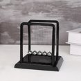 thumbnail image 3 of Cateissary Juguete de péndulo de bola de ciencia física para aliviar el estrés, péndulo de Metal para cuna de para oficina y hogar Decoración del hogar todo negro, 3 of 6