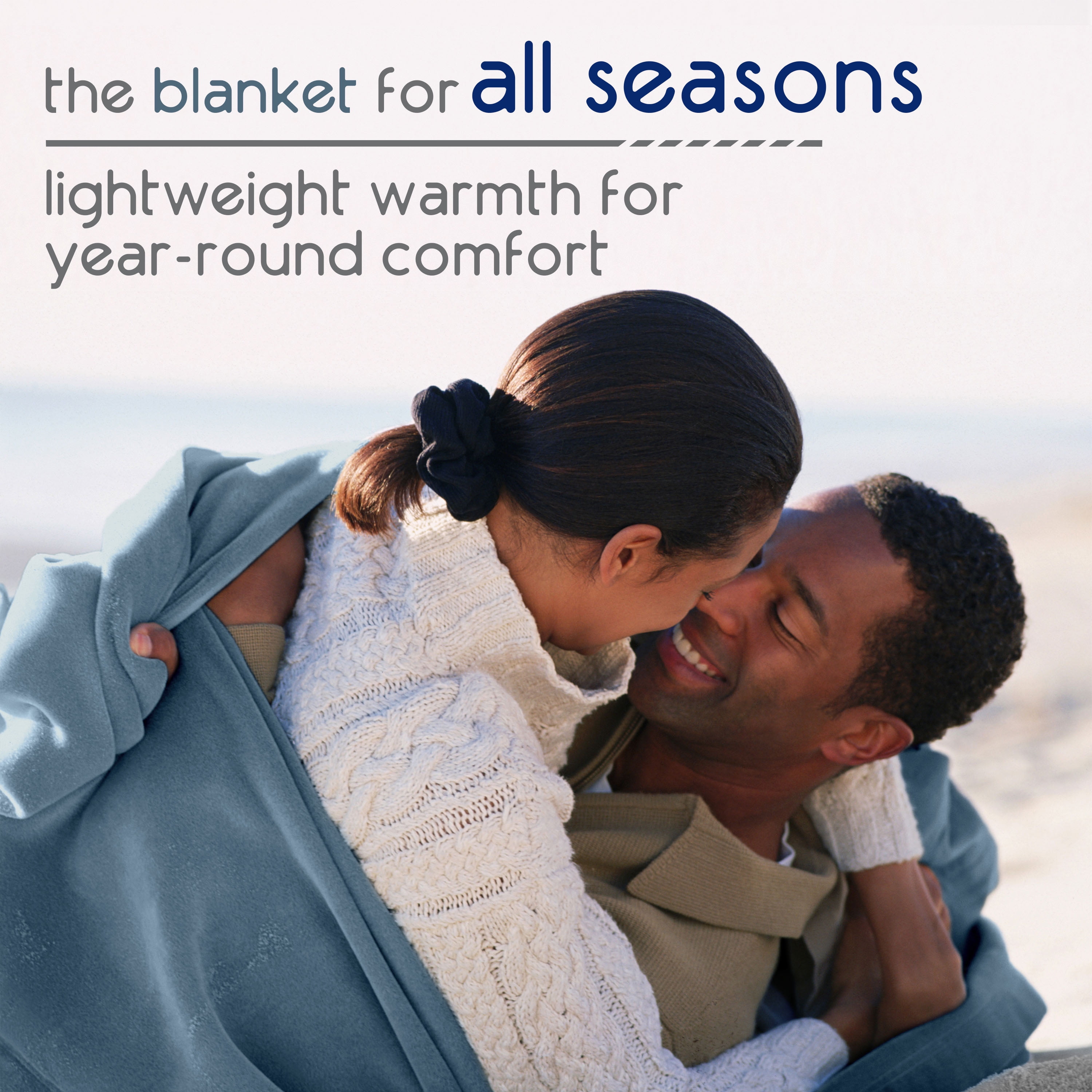 Soft All-Season Fleece Throw Blanket – Cozy Layering Bed Blanket – Twin Size – Blue