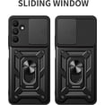 thumbnail image 2 of Heavy Duty Case for Samsung Galaxy A15 5G with Slide Camera Cover & Magnetic Rotatable Ring Kickstand, Military Grade Shockproof Protection Phone Case for Samsung Galaxy A15 5G SJ-Black, 2 of 10
