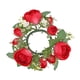 thumbnail image 2 of CaiYueKe Artificial Rose Garland Candle Ring Holder, Floral Candle Wreath Decor for Wedding Table Centerpiece Party Home Decorations, Faux Greenery Candle Surround Decorative Arrangement, 2 of 7