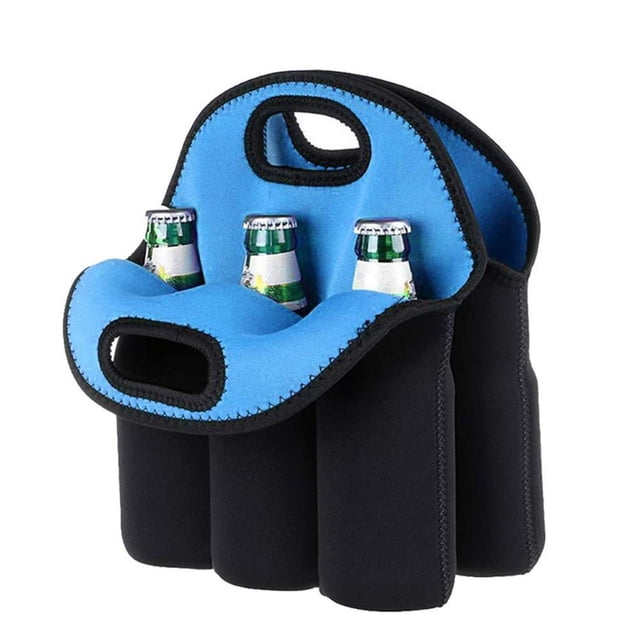Soidarity Portabotellas de vino Portabotellas para 6 botellas de vino para viaje Bolsa de vino aislada con asa de transporte Kits de desorden para acampar No.2 Soidarity OD014554-02