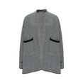thumbnail image 5 of Felirenzacia Women’s Long Herringbone Pattern Knit Cardigan, Open Front Lightweight Sweater with Pockets, 5 of 7