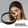 thumbnail image 3 of Unique Bargains 1 Pcs 1.18 Inch Wide Synthetic Hair Braided Headband Hair Hoop for Women and Girl Deep Brown, 3 of 7