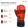 thumbnail image 4 of SAVIOR HEAT Winter Electric Heated Gloves Warm Men Women Sheepskin Leather Waterproof Rechargeable Battery Warm Hand Ski Gloves, 4 of 11